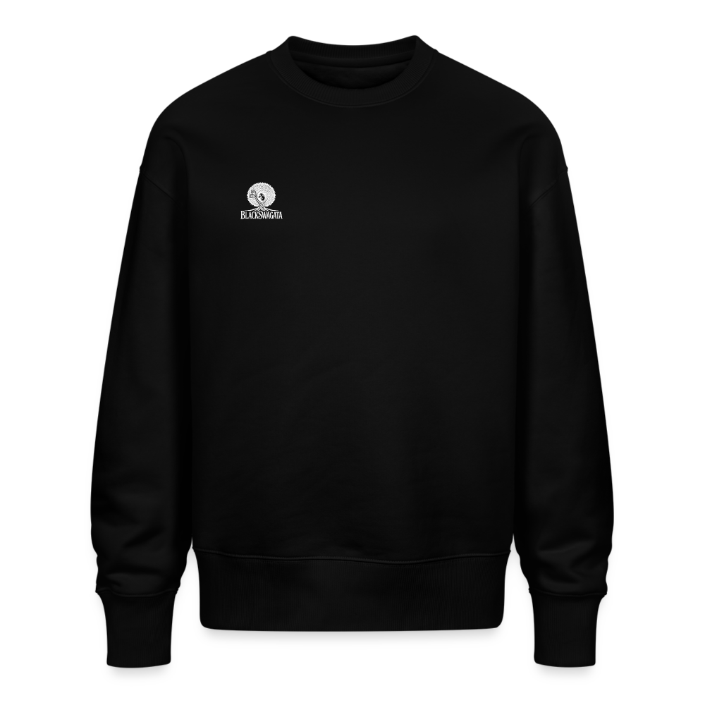 Sweatshirt bio oversize - noir/blanc - black