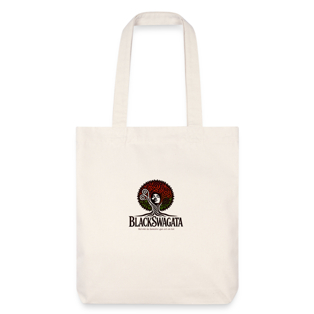 Tote bag recyclé - rose - natural white